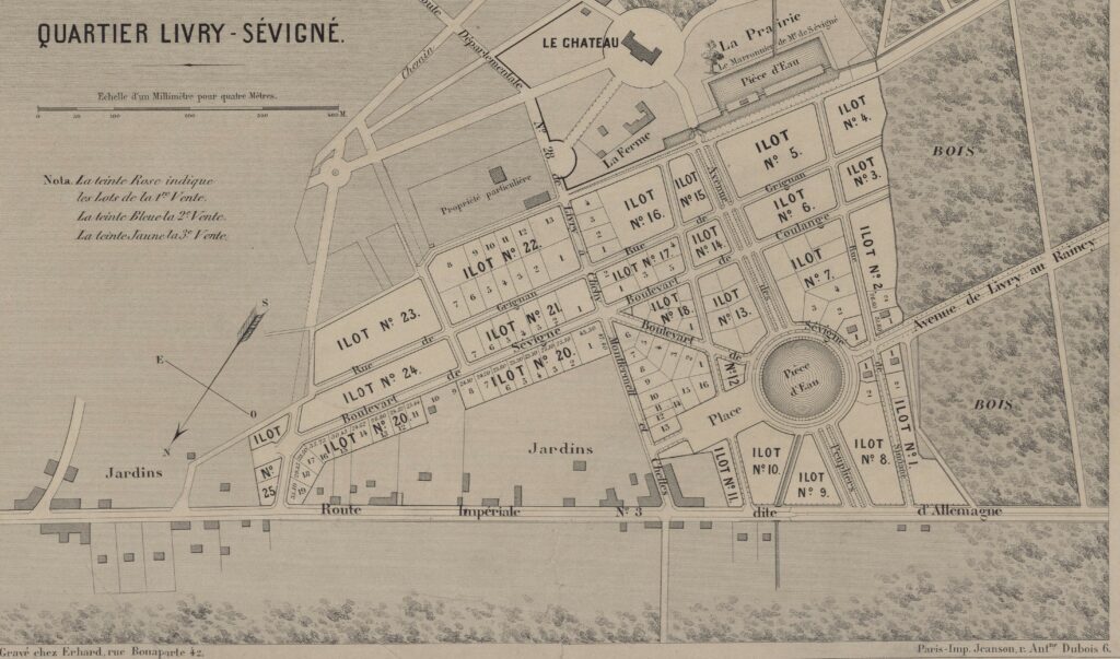 Plan topographique du lac de Sévigné